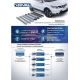 Пороги алюминиевые Rival Silver для Toyota RAV4 2019-2021