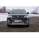 Решётка радиатора нижняя 12 мм ТСС для Geely Emgrand X7 2018-2021