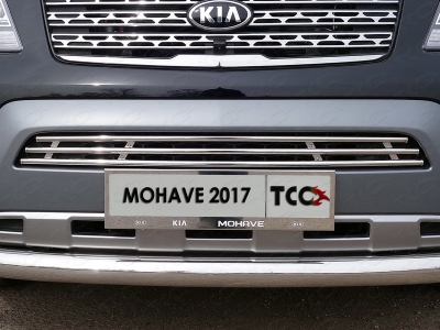 Накладка решётки радиатора 16 мм ТСС для Kia Mohave 2016-2020