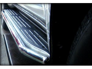 Пороги (обвод штатного порога, в торец порога) d-43 для Toyota Land Cruiser Prado 150 BLACK ONYX 2020 – н.в. LCPR20_2.1BO