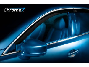 Дефлекторы окон Chromex с хромированным молдингом 4 шт на Nissan X-Trail T32 № CHROMEX.63002