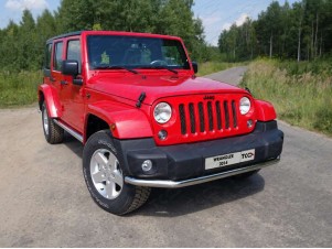 Пороги труба 76 мм  для Jeep Wrangler 3D № JEEPWRAN3D(3.6)14-05