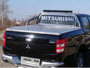 Защита кузова и заднего стекла 75х42 мм со светодиодной фарой для крышки для Mitsubishi L200 № MITL20019-26